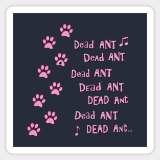 "Dead Ant" Cartoon Joke Sticker